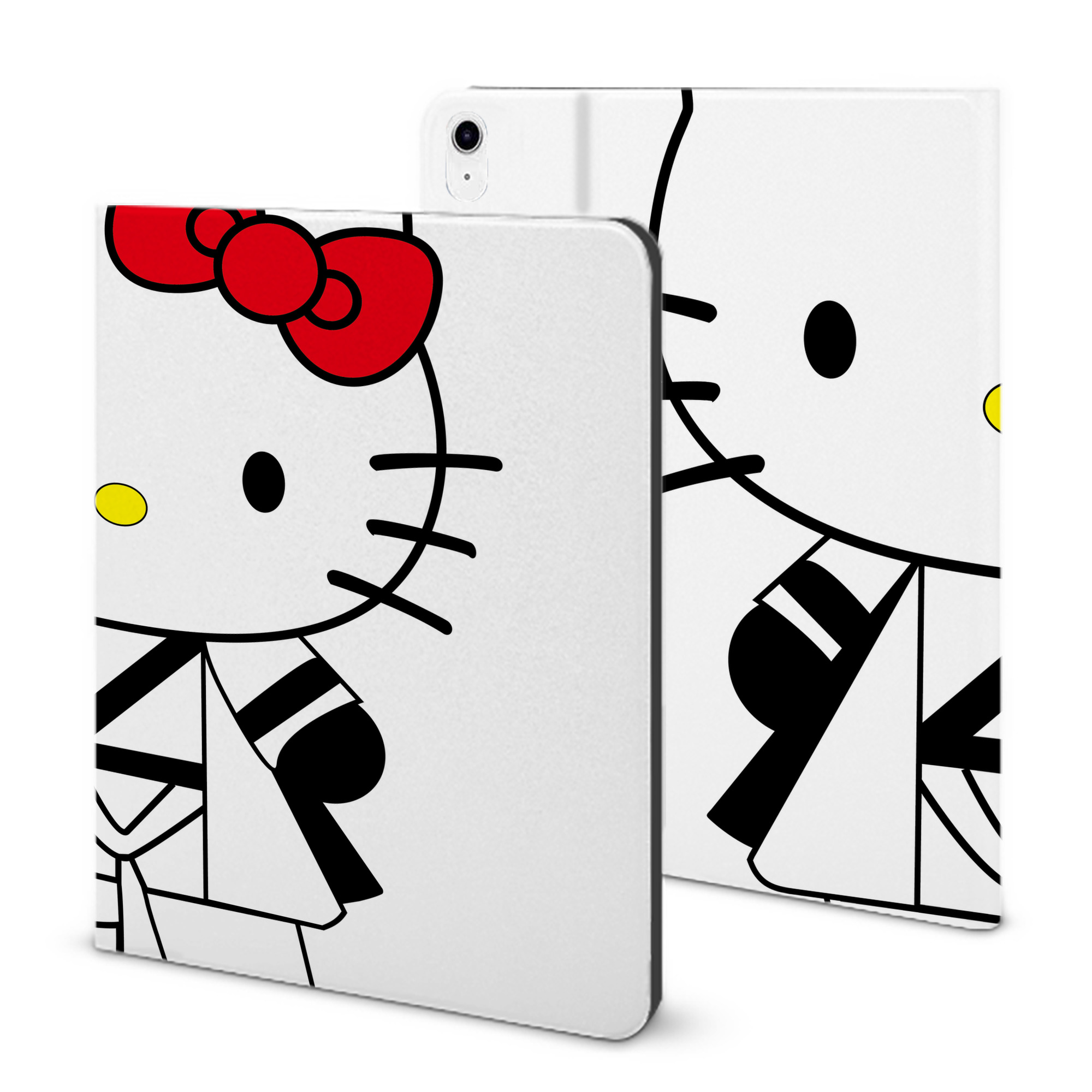 （画像用） Hello Kitty ハローキティ IPad ケース ブック型 PUレザー TPU 耐衝撃 軽量 薄型 ペン収納なし 全面保護 IPad 各モデル対応